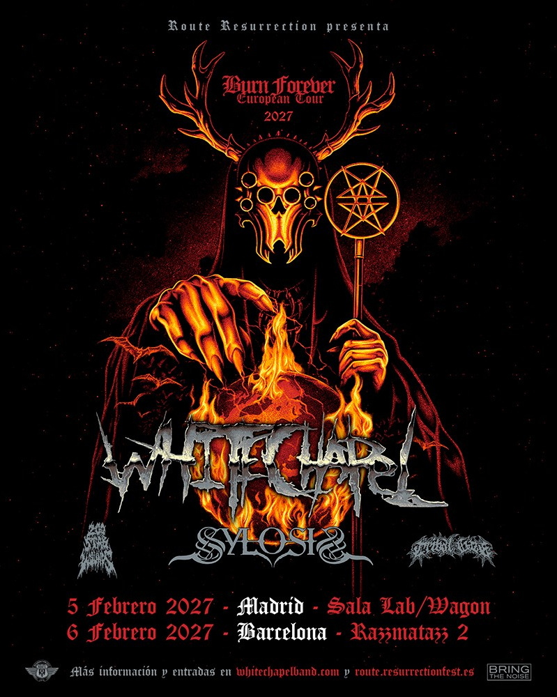Whitechapel — концерт в Испании 2027: Мадрид и Барселона в туре Burn Forever European Tour | FOTKAI