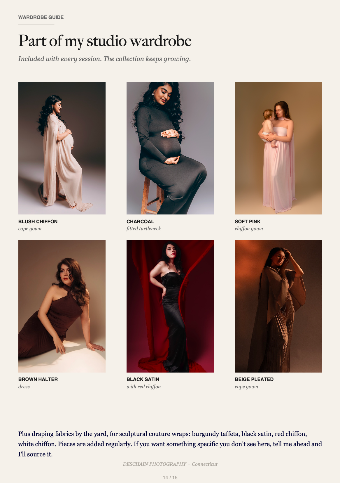 Free Maternity Wardrobe Guide for Connecticut Sessions · Deschain Photography