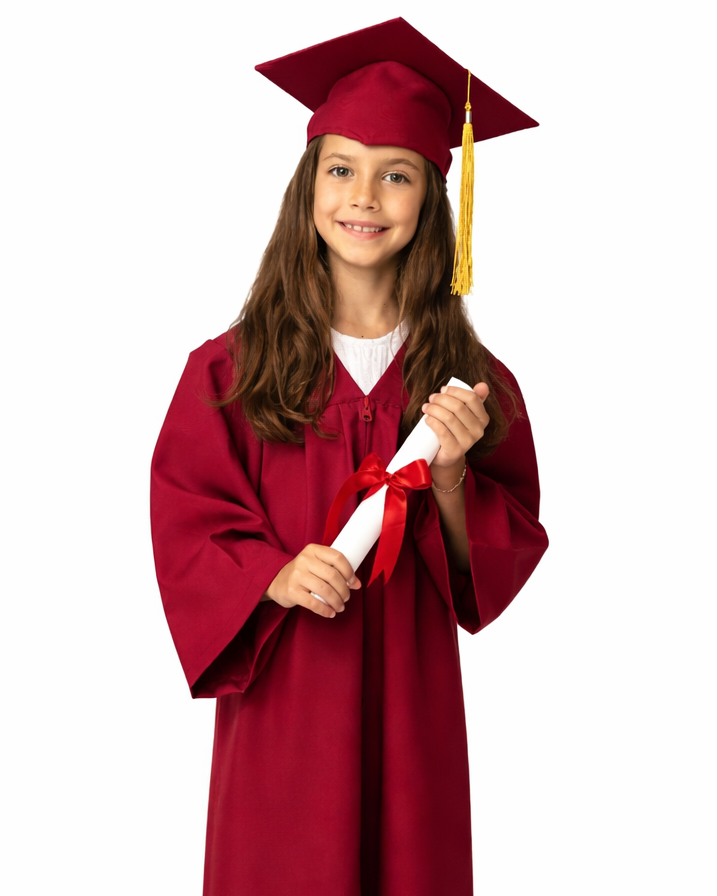 Академична абсолвентска тога и абсолвентска шапка за завършване и дипломиране – черен цвят