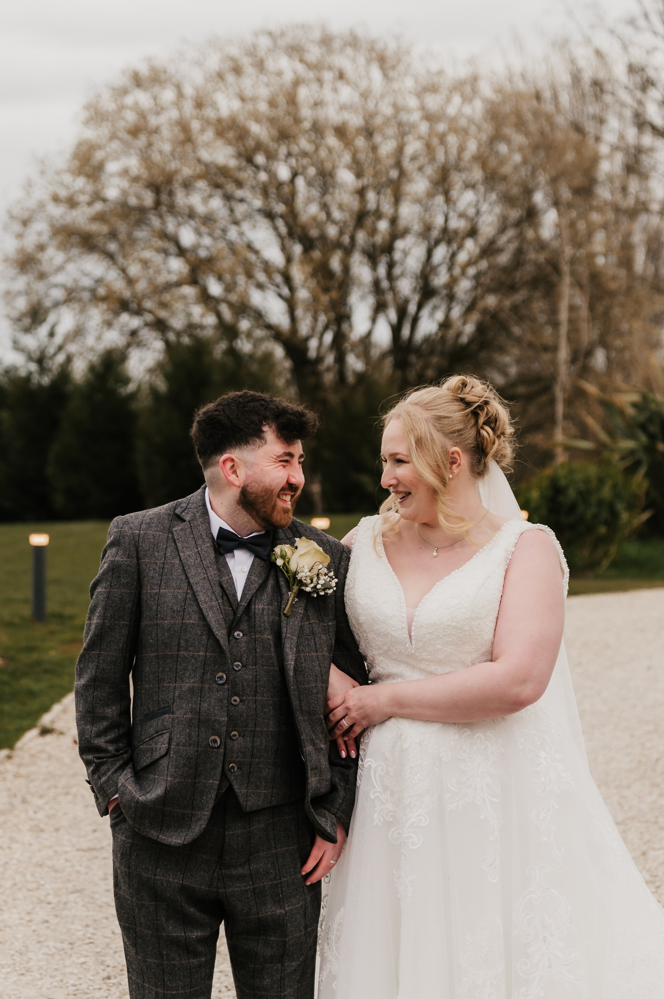 A romantic moment captured at The Grand Hotel in York by a documentary wedding photographer.