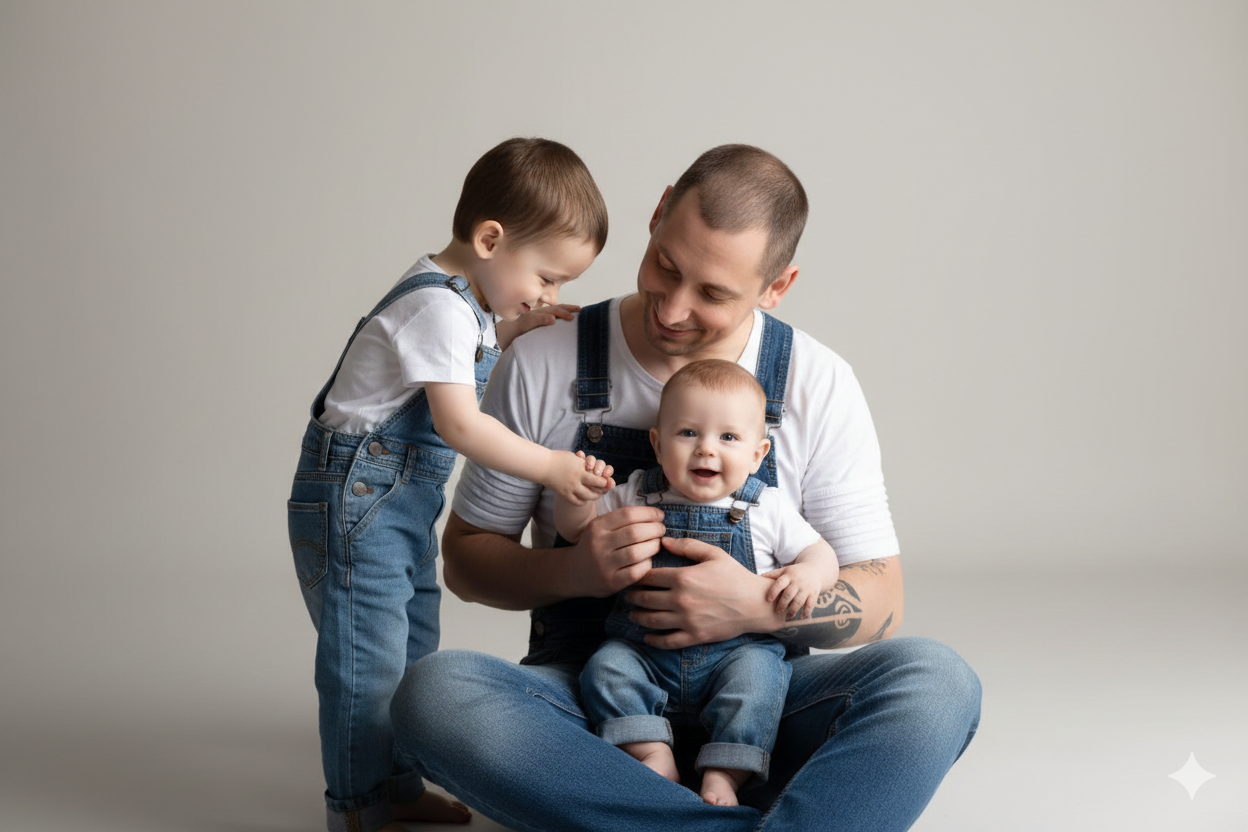 Sesión día del Padre. Rainbox Estudio de Fotografía