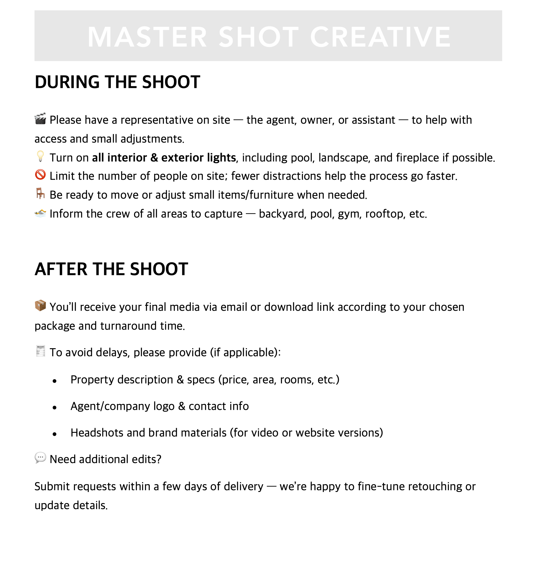 Property Preparation Guide