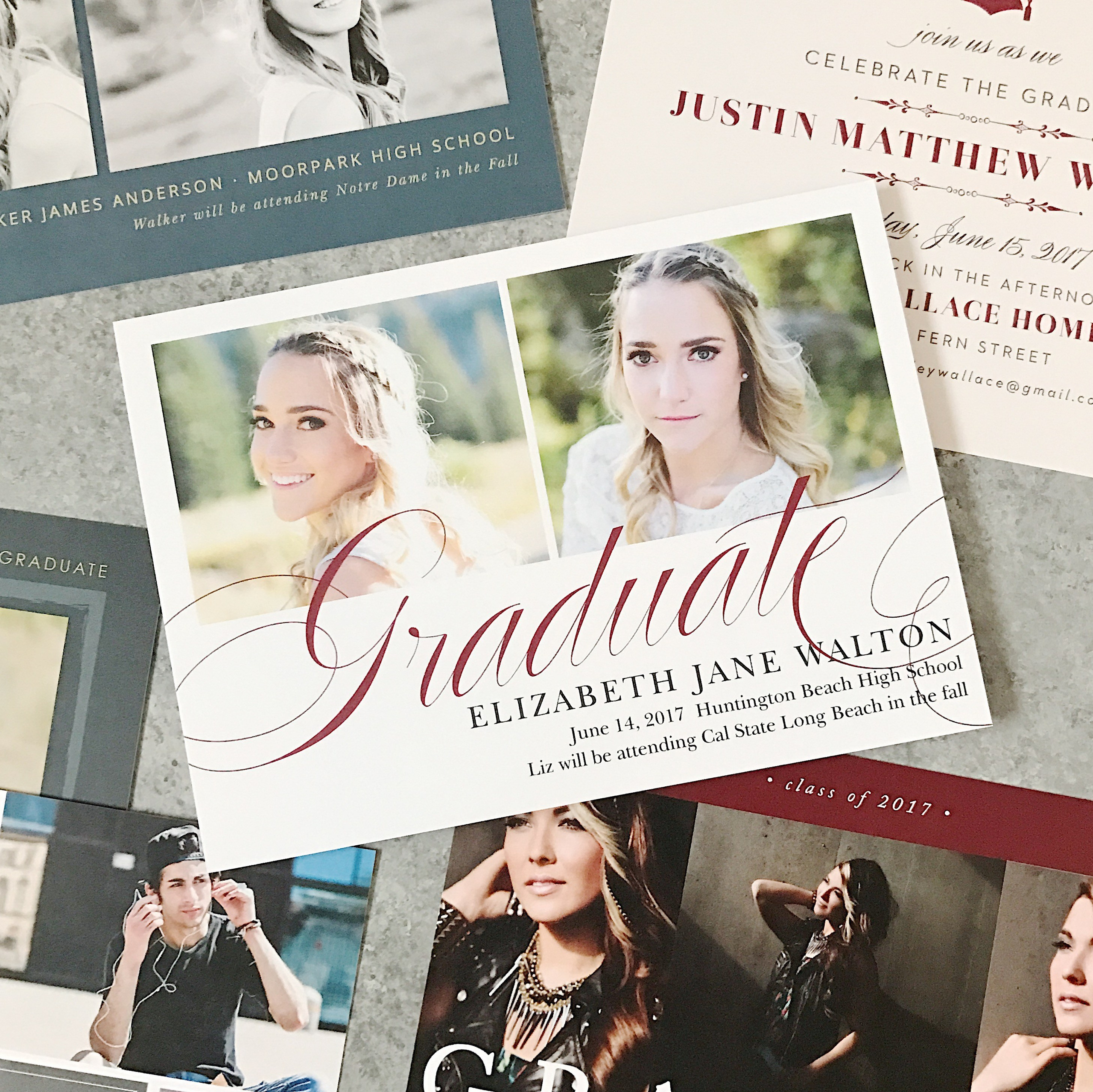 Basic Invite: Print Your Grad Party Invitations Easy. Portrait and graduation photographer Marina Simanava