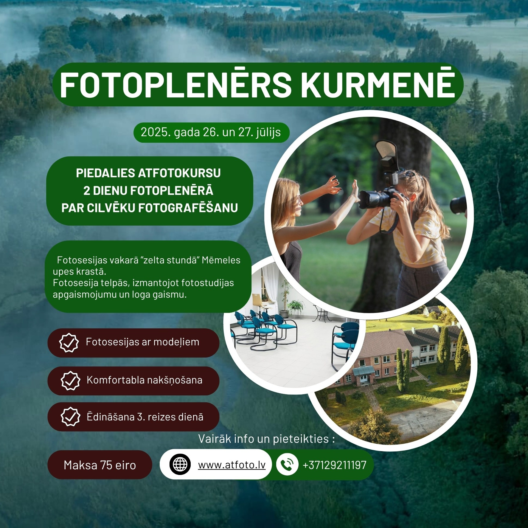 FOTOPLENĒRI. Fotokursi fotostudijā Rīgā. Profesionāls fotogrāfs Aivars Tipsis