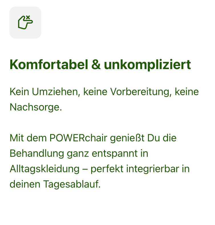 Für Männer. Gesundheitszentrum Lena Nozar — PowerChair Behandlung in Werne & NRW