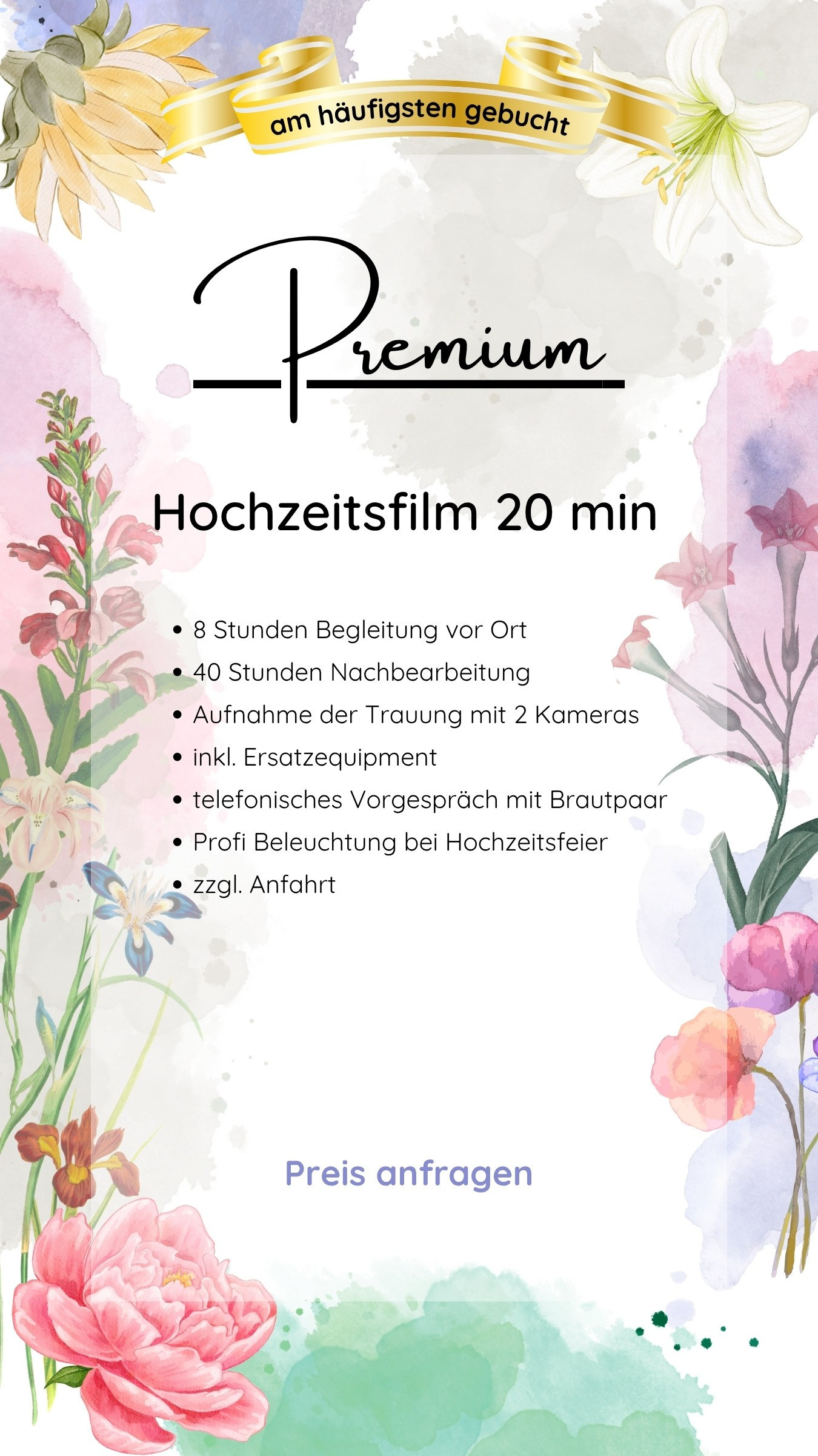 Hochzeitsfotograf, Hochzeitsvideo Kosten und Preise. Hochzeitsvideo, Hochzeitsfilm, Hochzeitsvideograf Berlin