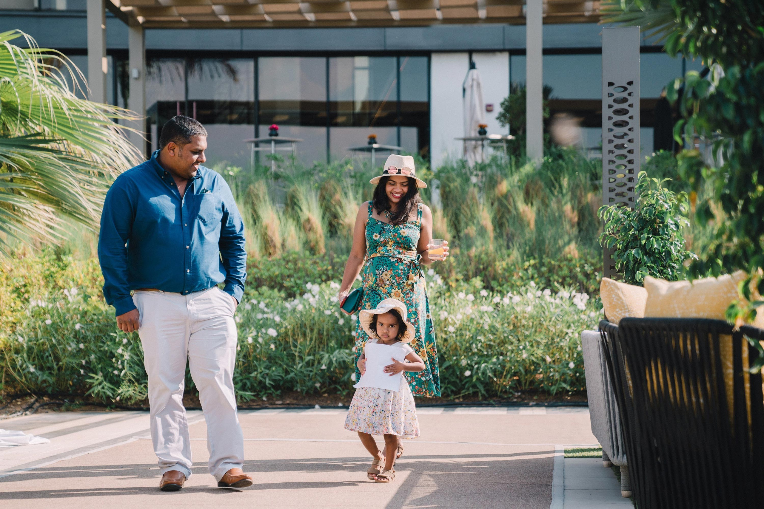 A boy chilling in a pool