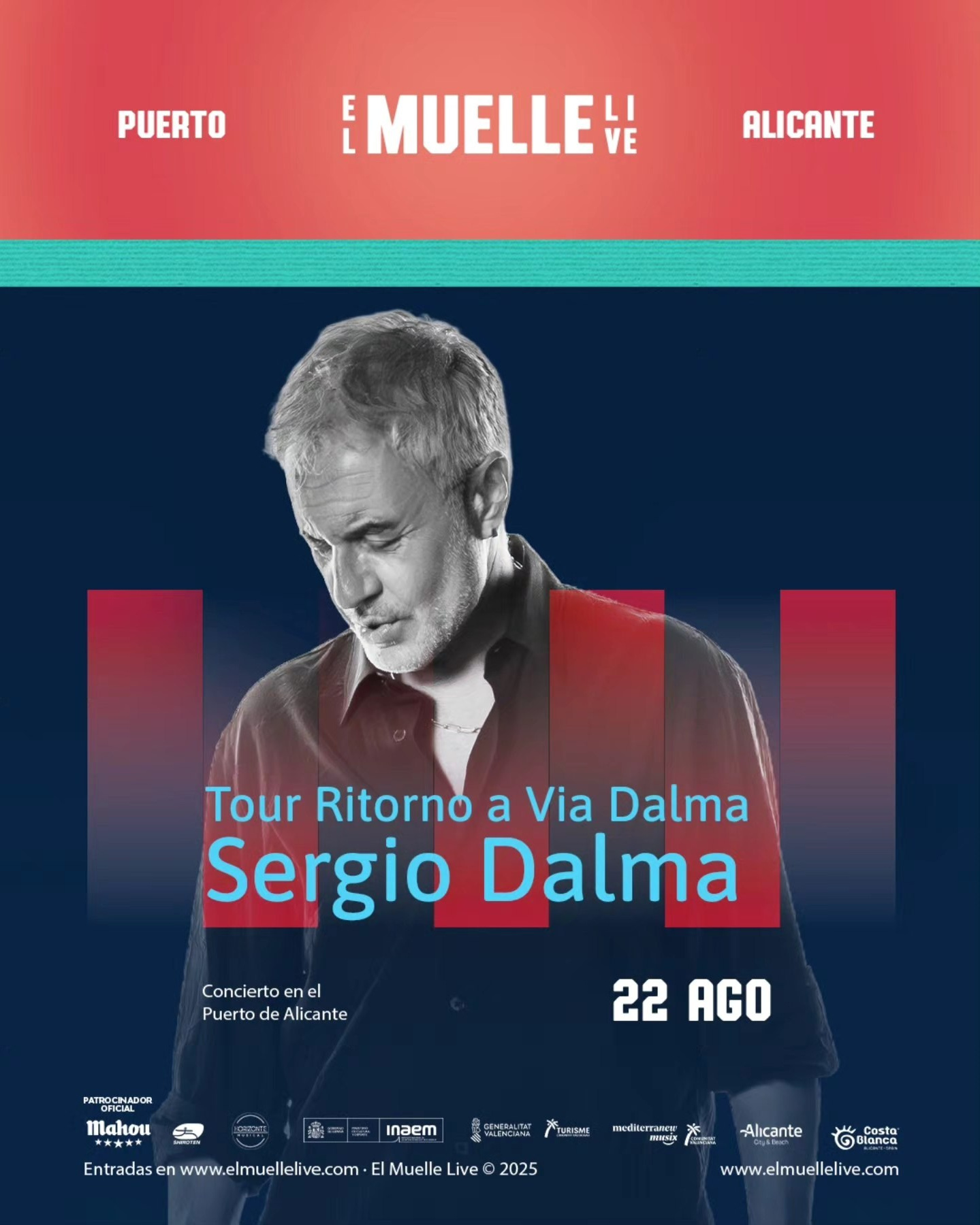 Sergio Dalma в Аликанте 2026 — концерт в Puerto Muelle Live, билеты и детали события | FOTKAI