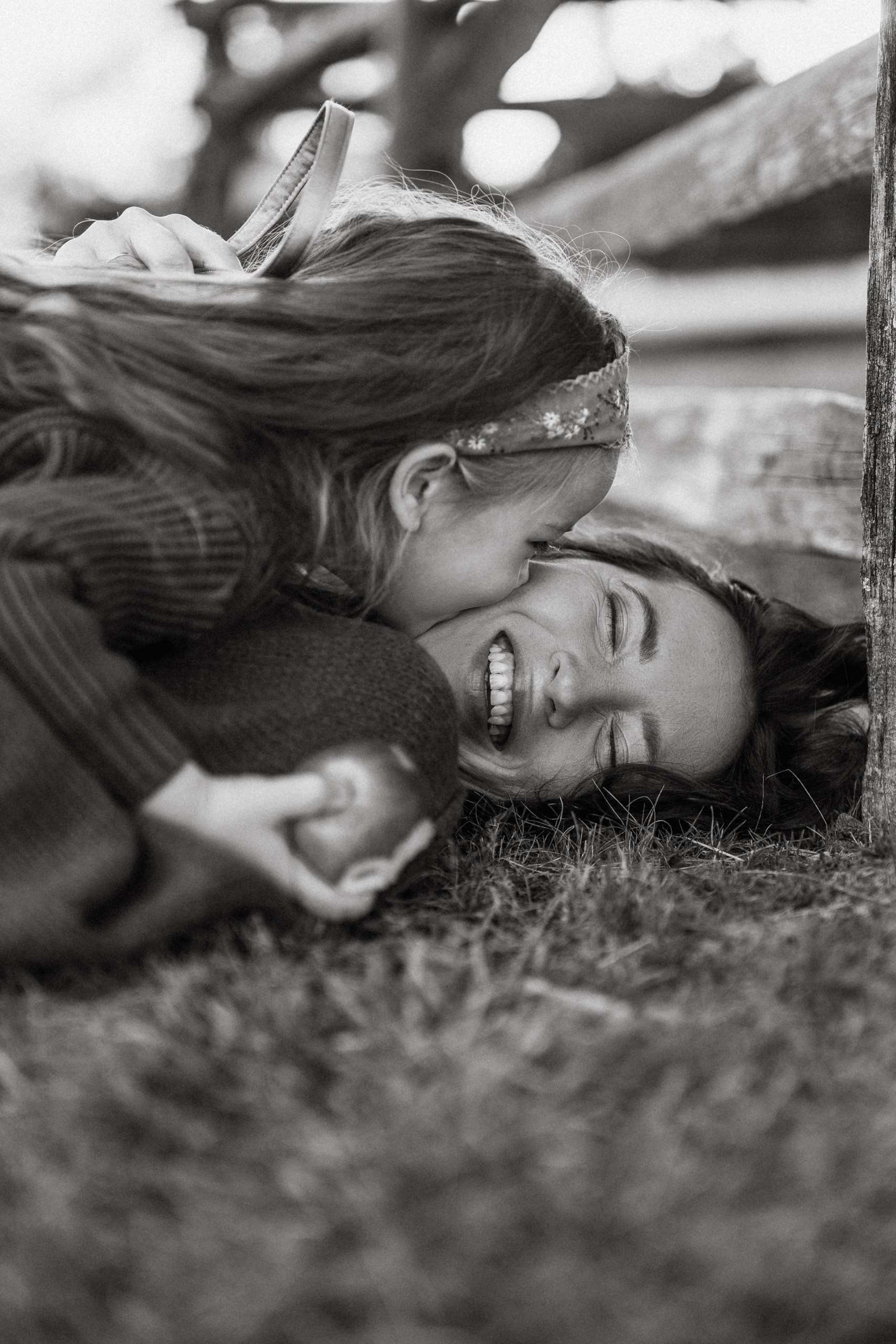 Black and white lifestyle family portrait by Alisa Tant, family photographer in Bucks County and Philadelphia.
