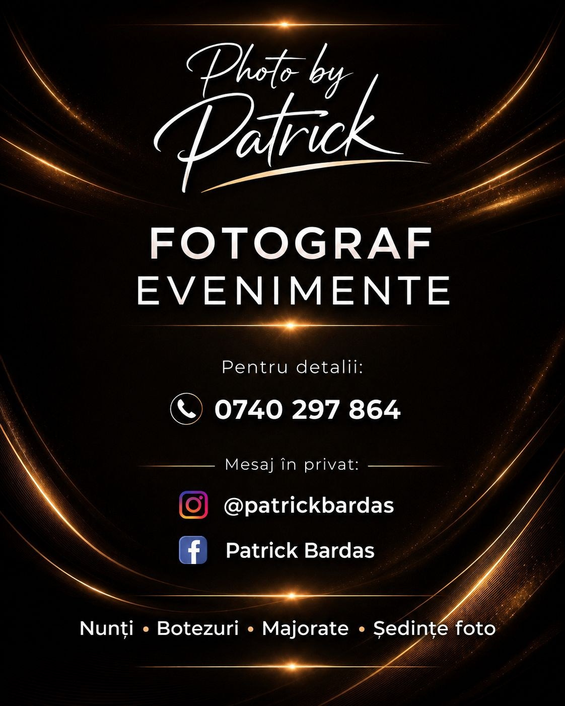 Servicii foto | Photo by Patrick. Photo by Patrick | Fotograf evenimente