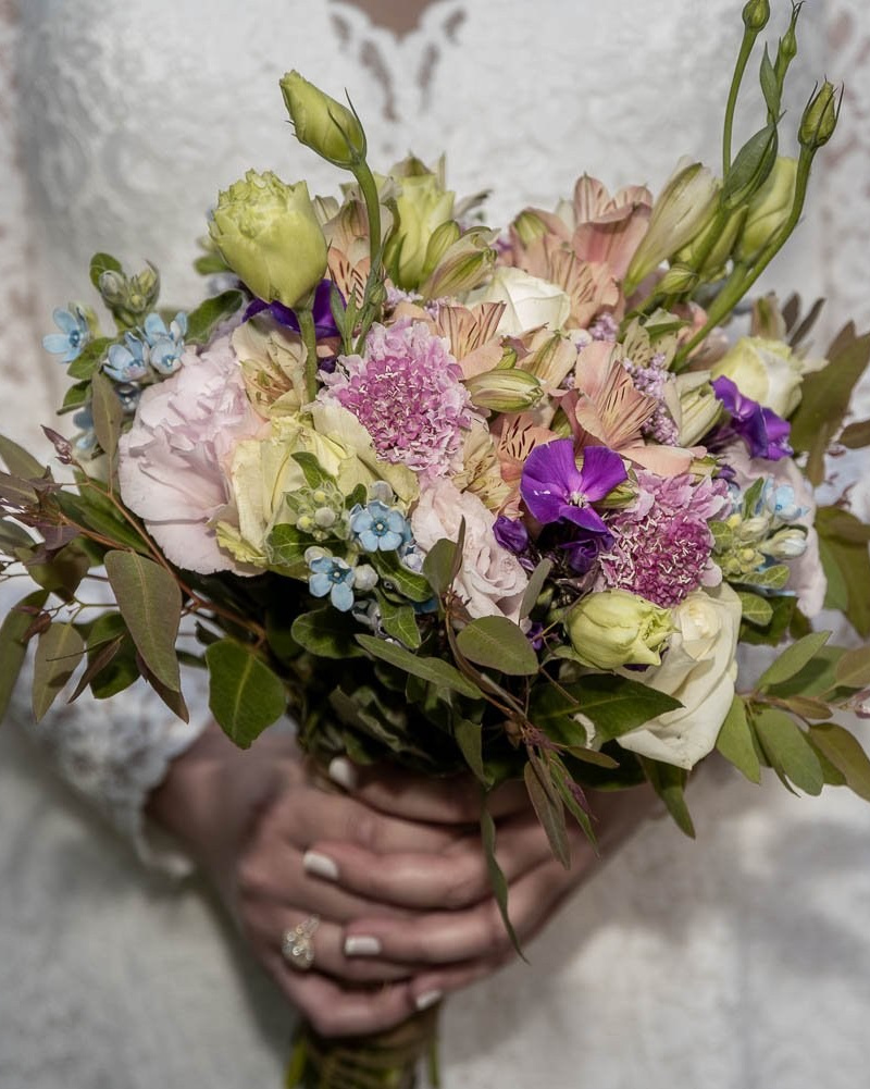Bride with a bouquet of flowers