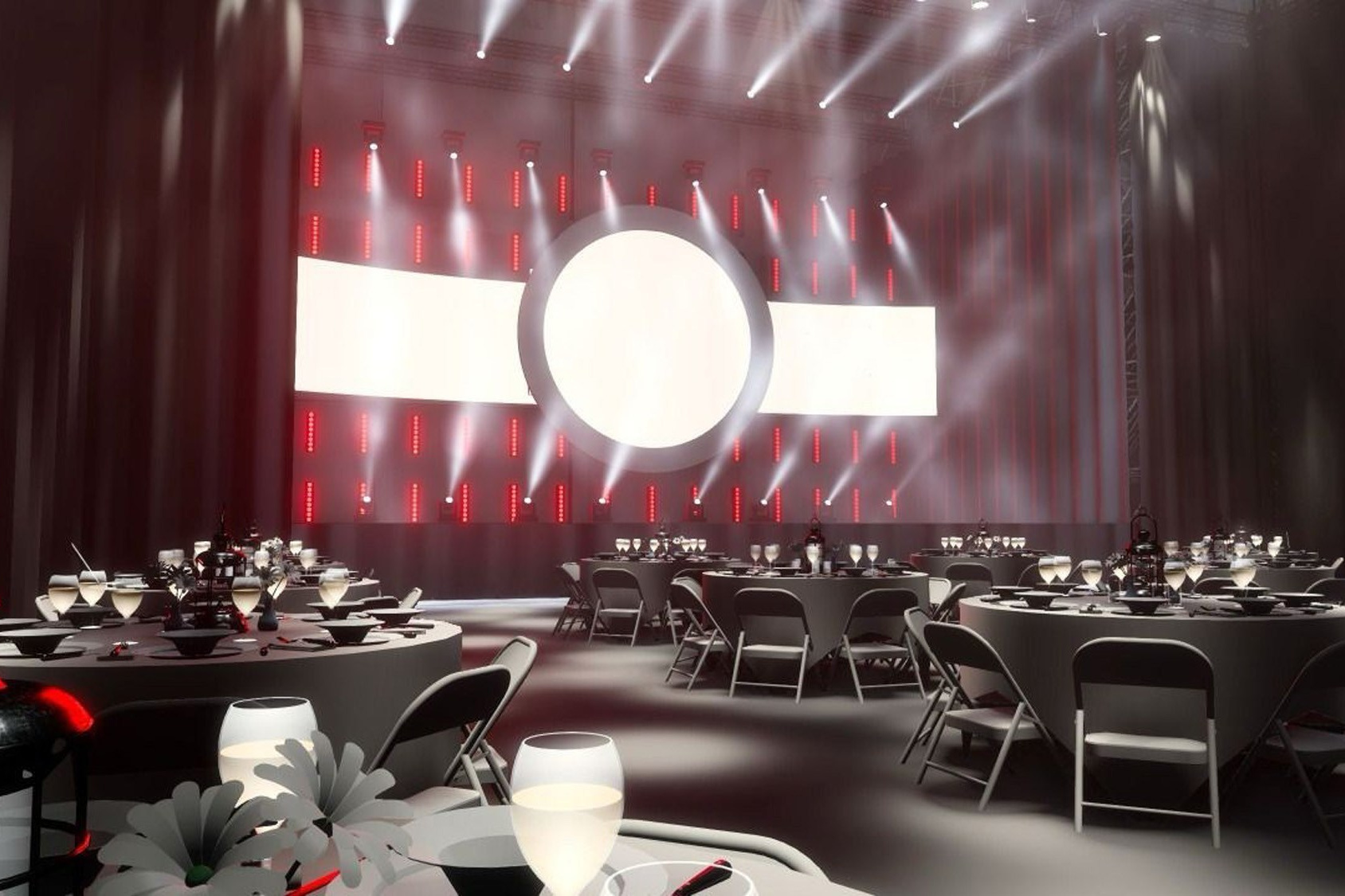 3D визуализация сцены для мероприятия