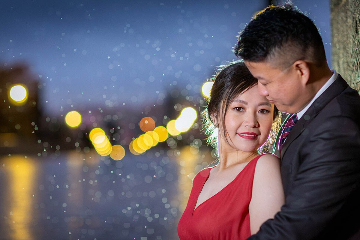 Prague Rain & Night Photography | Cinematic Pre-Wedding Sessions