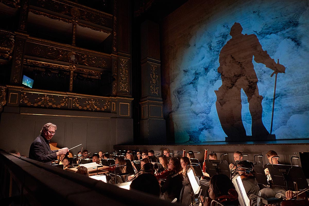 Live performance photographer Prague - Don Giovanni opening at the Estates Theater as seen from near the orchestra pit.