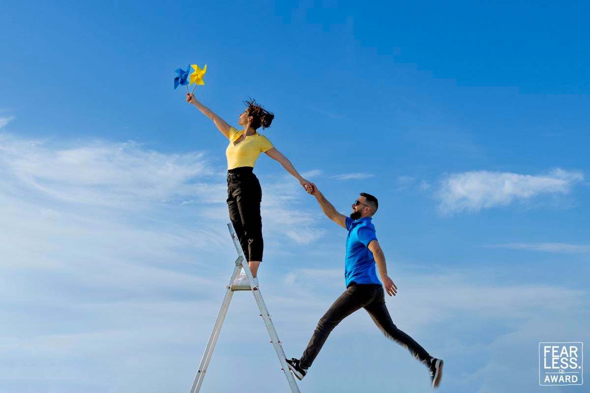 Fearless Award-winning creative wedding portrait by Nuno Lopes in Portugal