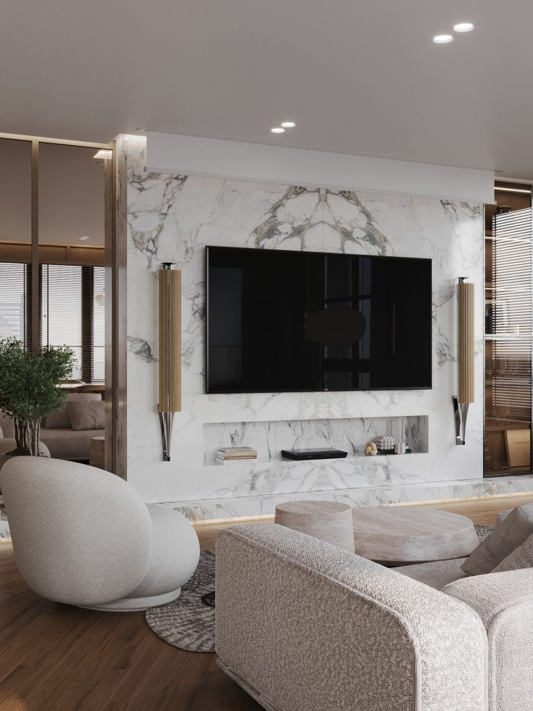 APARTMENT WITH A TERRACE IN MINSK. Interior Design & 3D Rendering | Alena Bulataya Design Buro