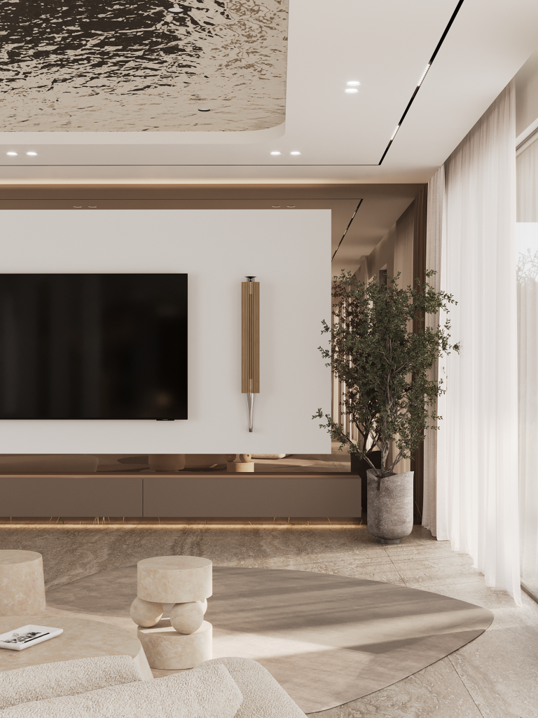 WHITE VILLA IN DUBAI. Interior Design & 3D Rendering | Alena Bulataya Design Buro