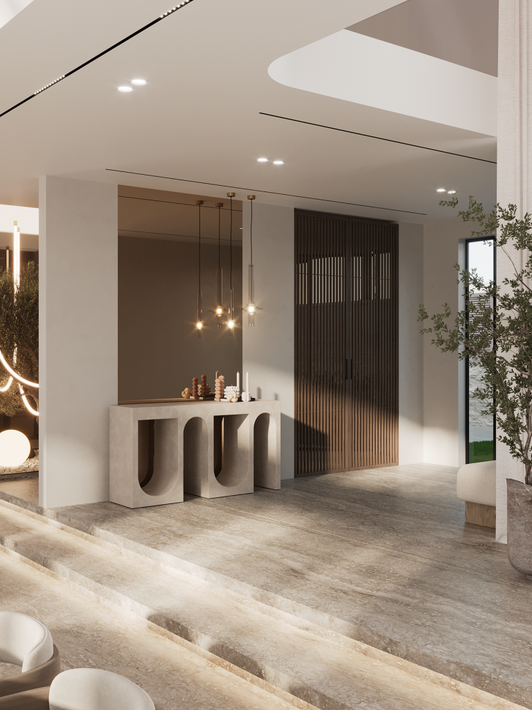 WHITE VILLA IN DUBAI. Interior Design & 3D Rendering | Alena Bulataya Design Buro