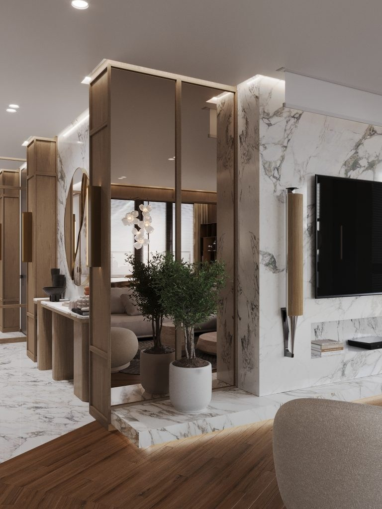 APARTMENT WITH A TERRACE IN MINSK. Interior Design & 3D Rendering | Alena Bulataya Design Buro
