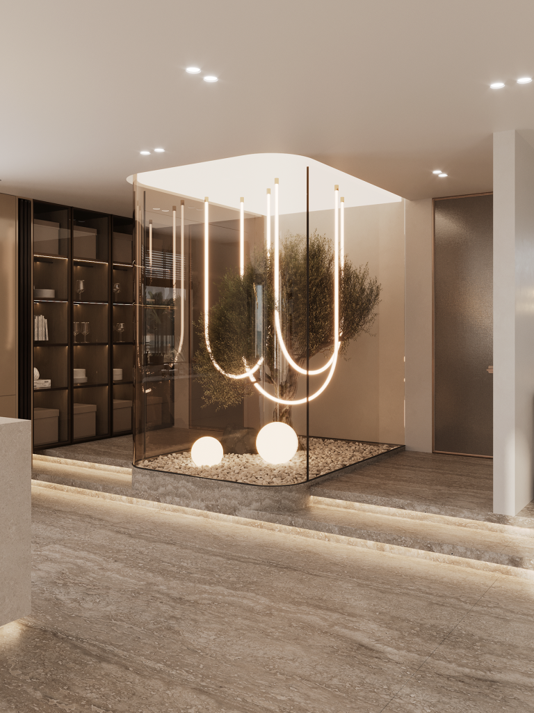 WHITE VILLA IN DUBAI. Interior Design & 3D Rendering | Alena Bulataya Design Buro