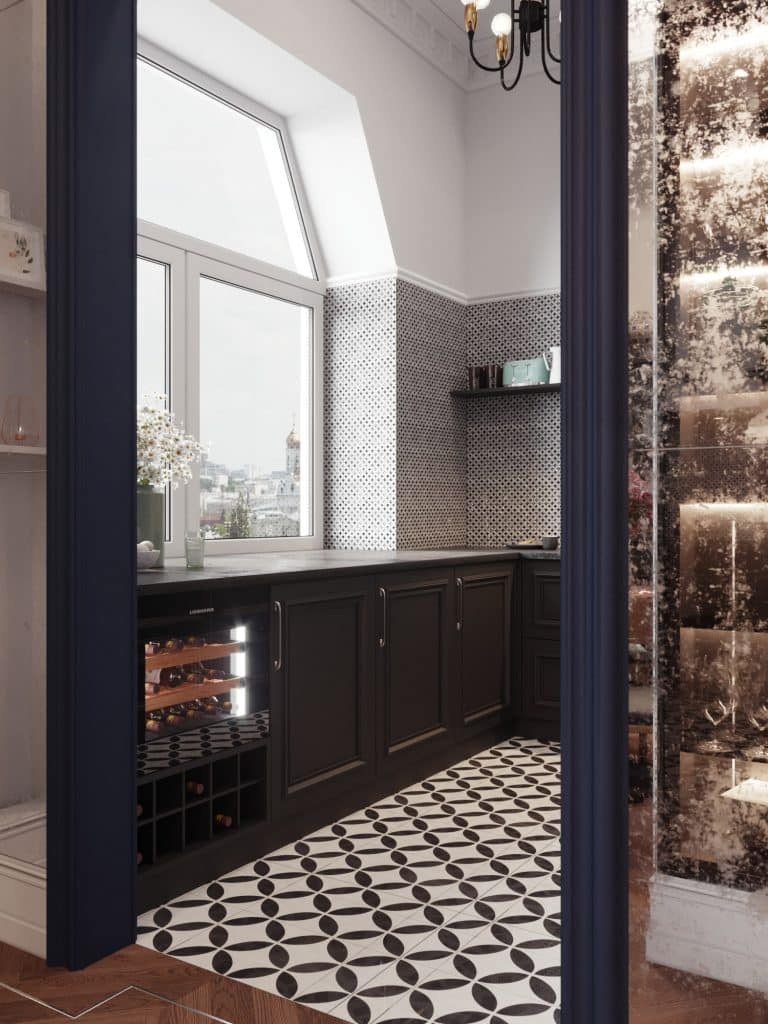 APARTMENT IN HISTORICAL ART CHIC STYLE. Interior Design & 3D Rendering | Alena Bulataya Design Buro