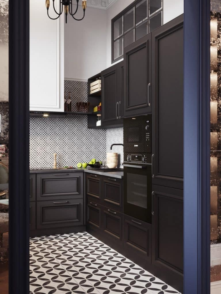 APARTMENT IN HISTORICAL ART CHIC STYLE. Interior Design & 3D Rendering | Alena Bulataya Design Buro
