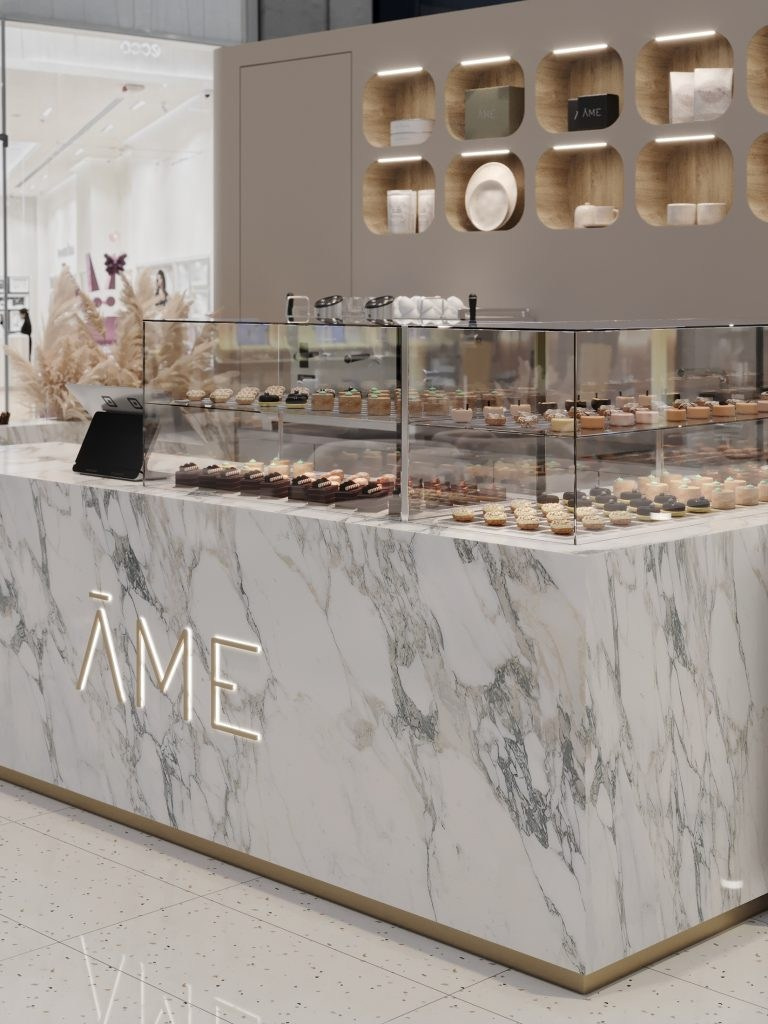 AME COFFEE & BAKERY IN DUBAI. Interior Design & 3D Rendering | Alena Bulataya Design Buro