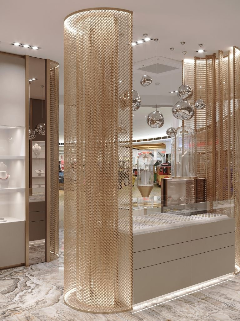 ORO JEWELRY SALON. Interior Design & 3D Rendering | Alena Bulataya Design Buro