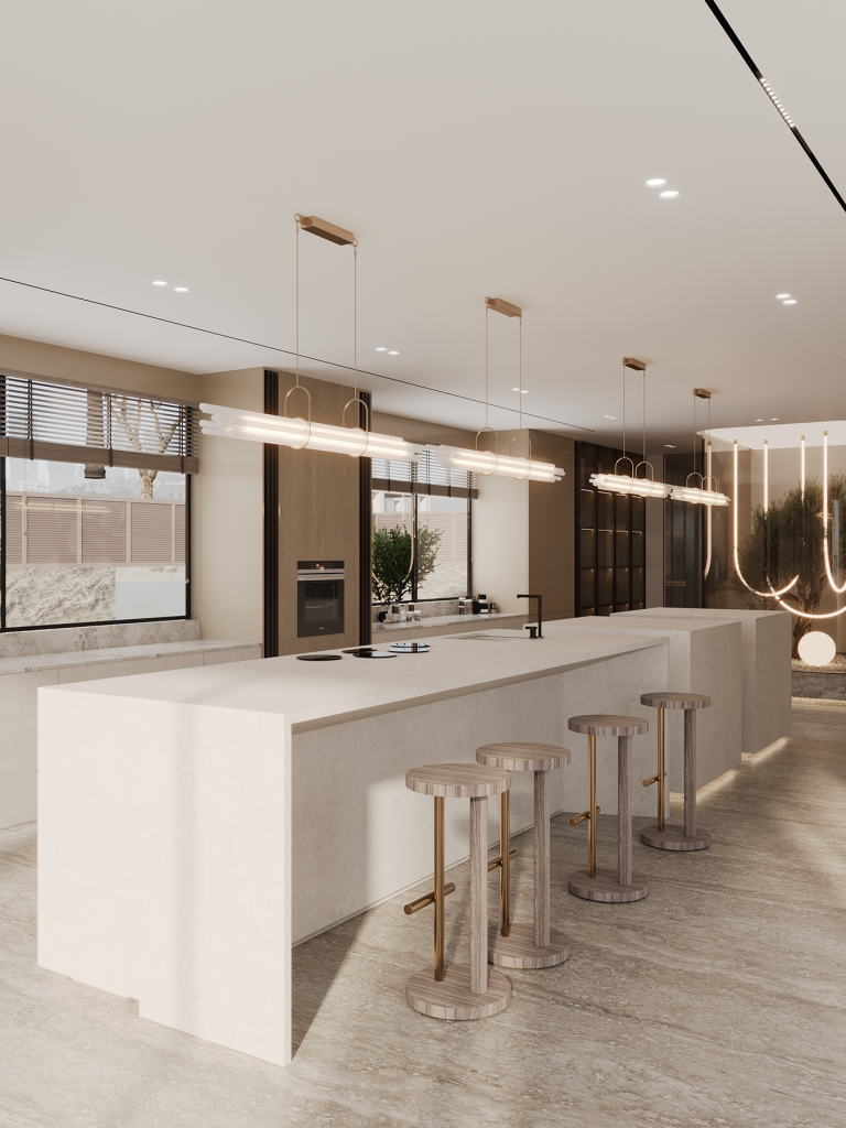 WHITE VILLA IN DUBAI. Interior Design & 3D Rendering | Alena Bulataya Design Buro