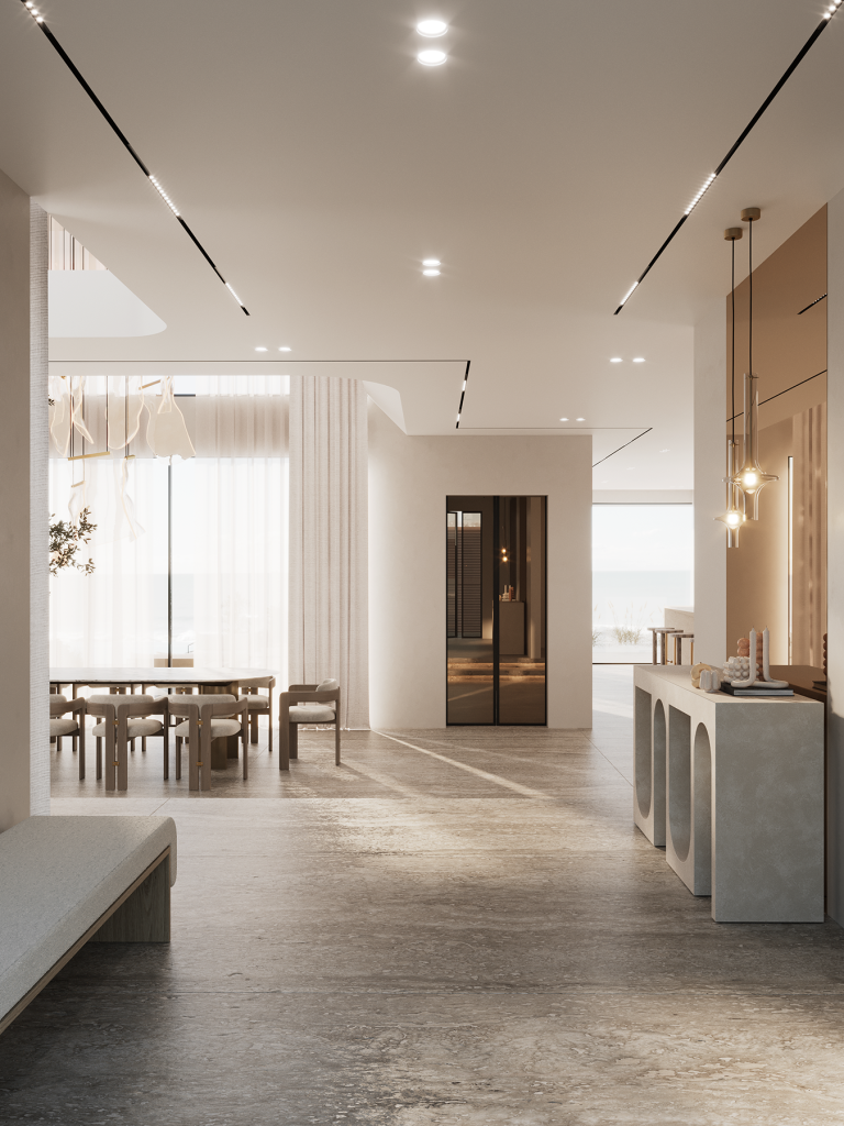 WHITE VILLA IN DUBAI. Interior Design & 3D Rendering | Alena Bulataya Design Buro