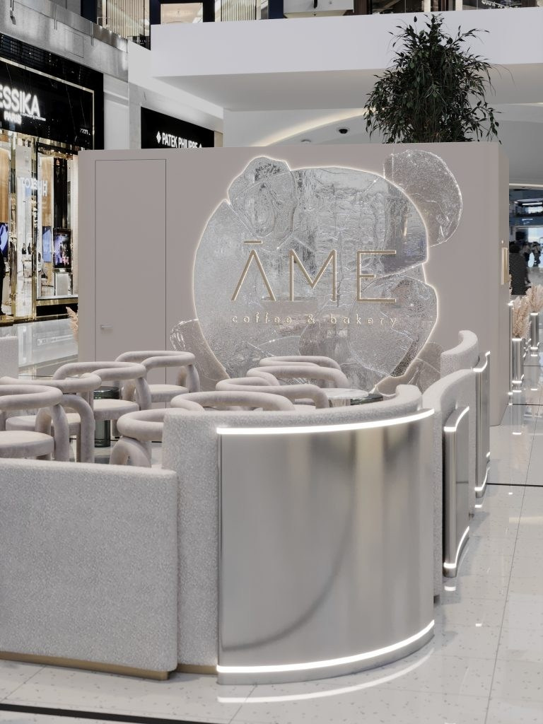 AME COFFEE & BAKERY IN DUBAI. Interior Design & 3D Rendering | Alena Bulataya Design Buro