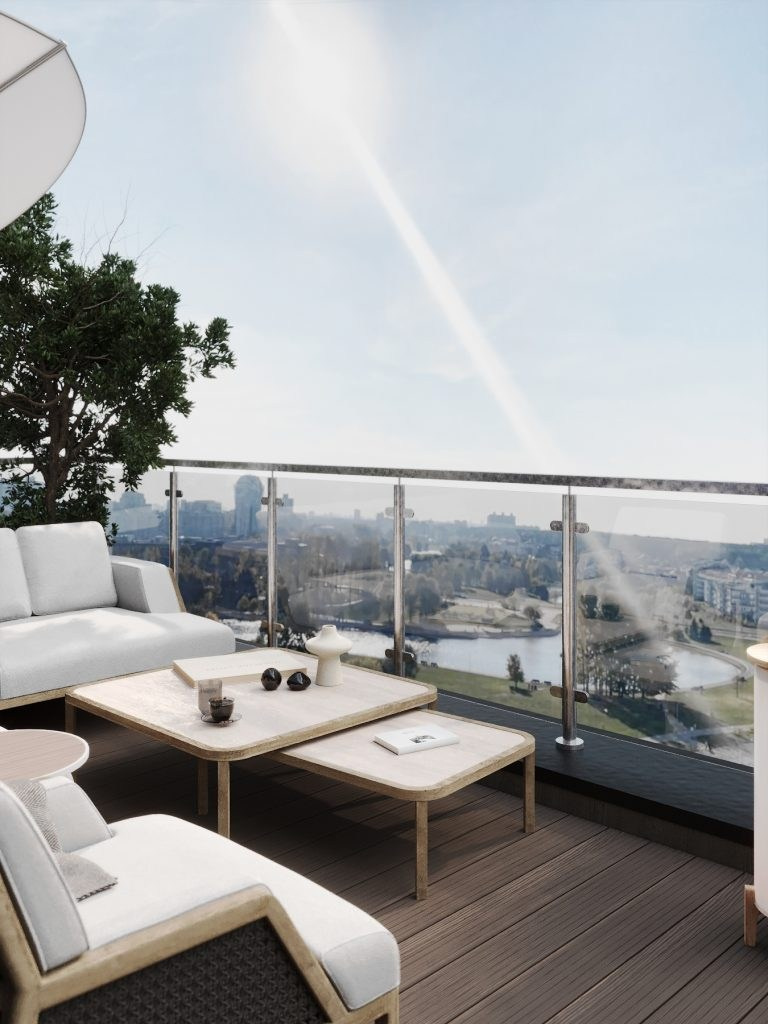 APARTMENT WITH A TERRACE IN MINSK. Interior Design & 3D Rendering | Alena Bulataya Design Buro