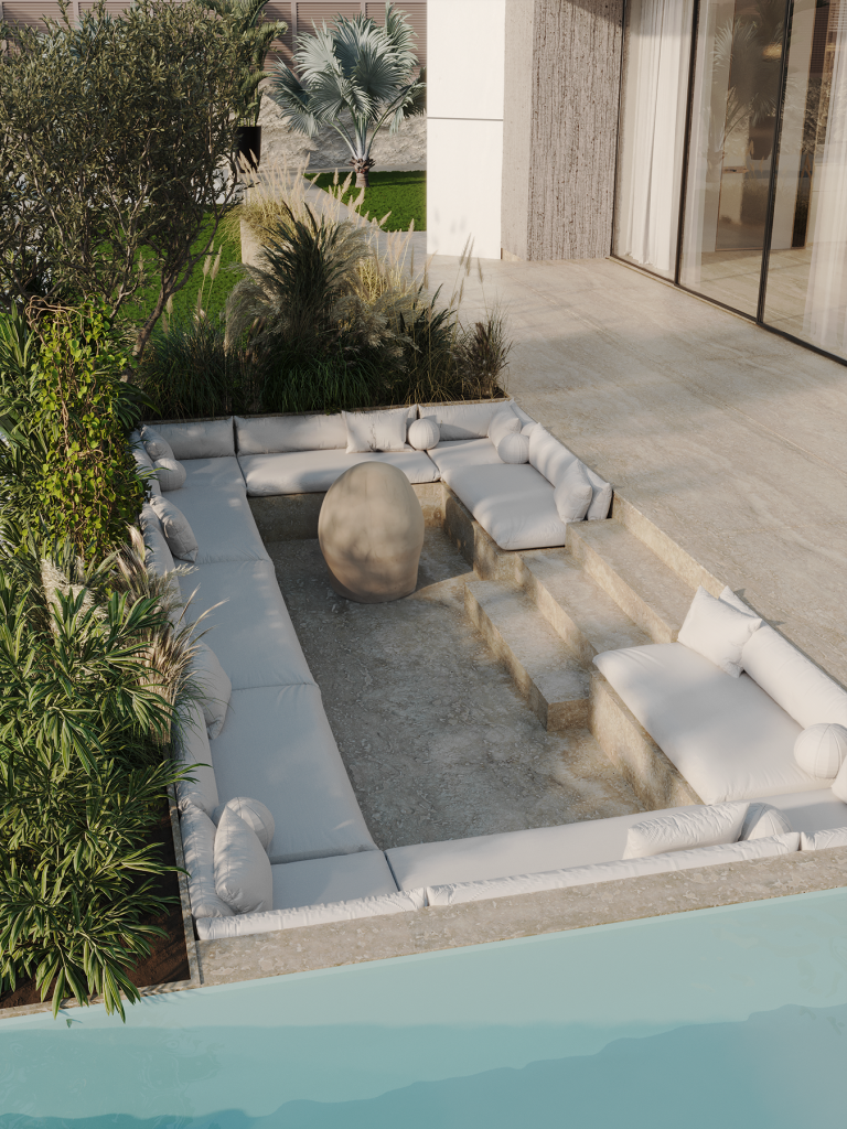 WHITE VILLA IN DUBAI. Interior Design & 3D Rendering | Alena Bulataya Design Buro