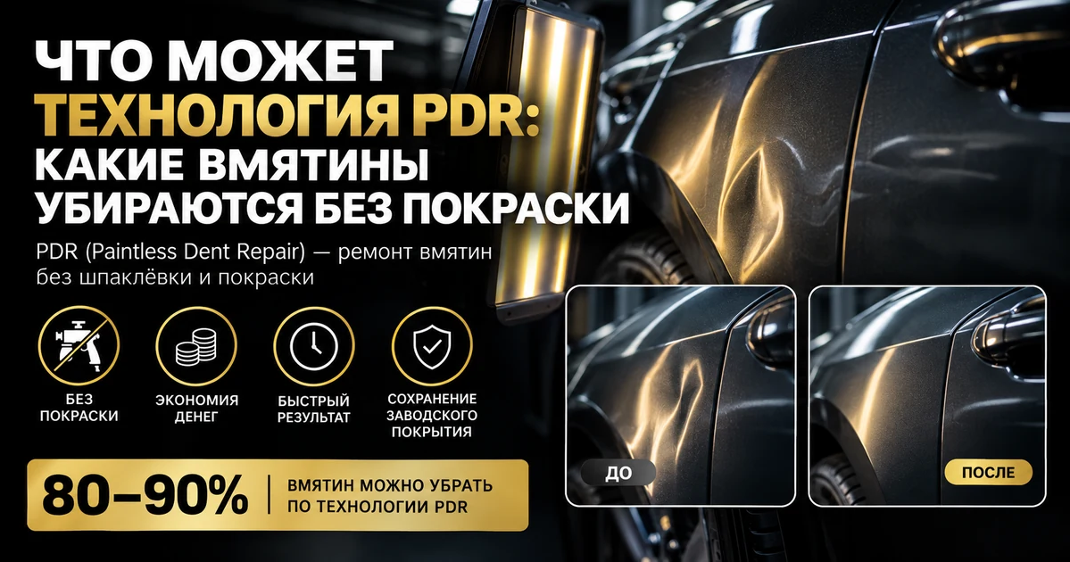 PDR: какие вмятины можно убрать без покраски в Кишинёве