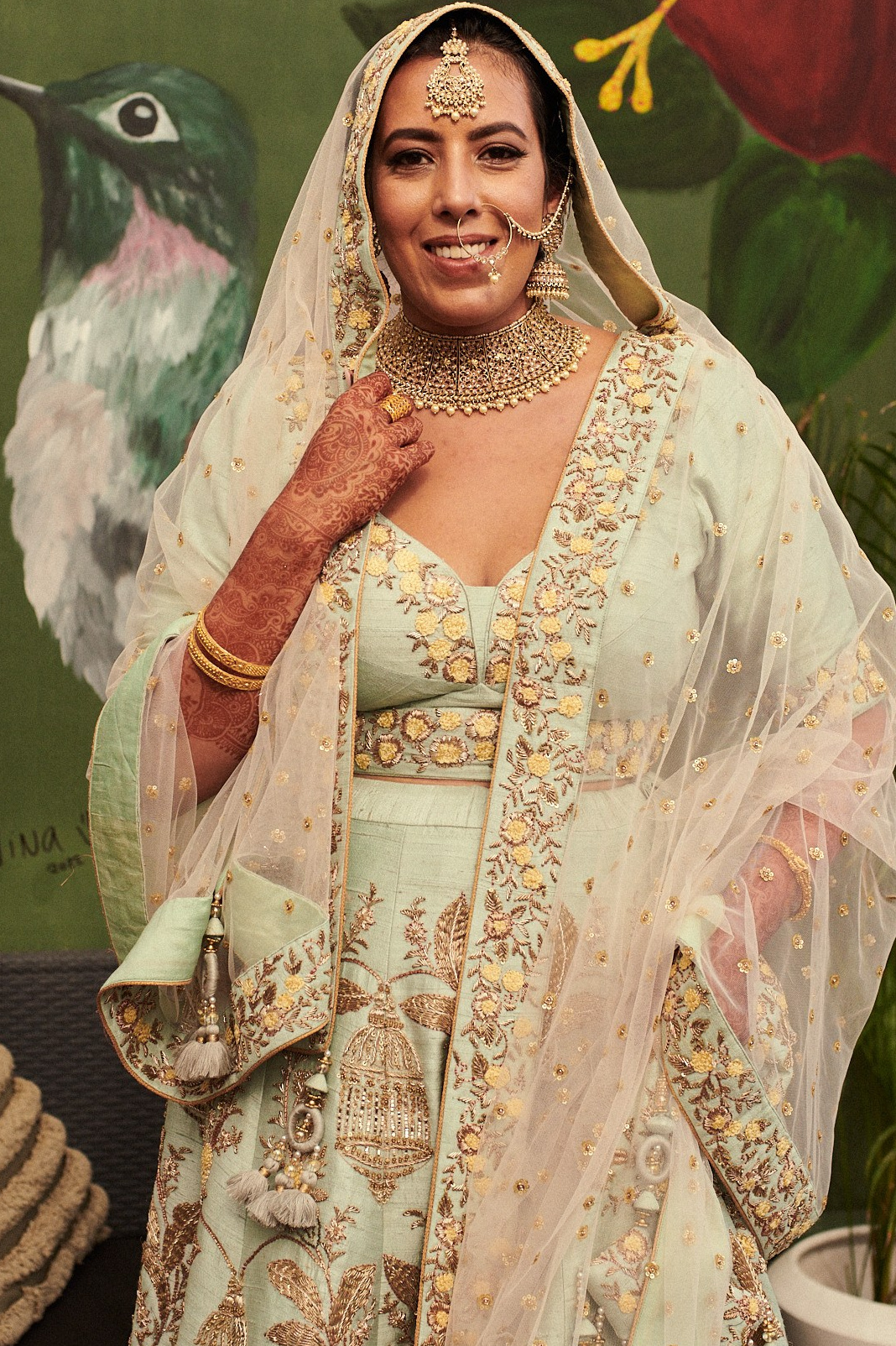 trouwfoto van de pasgetrouwden