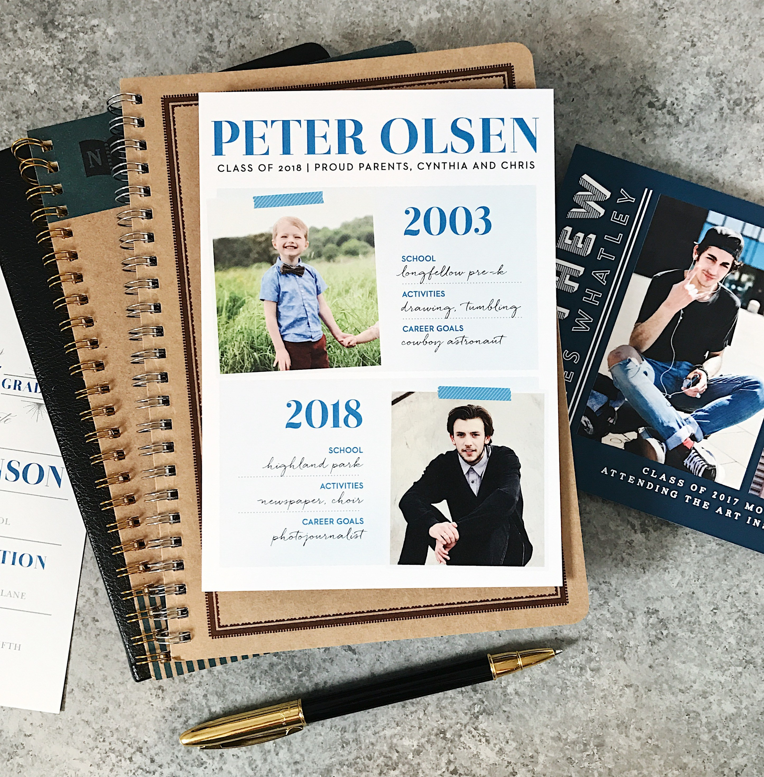 Basic Invite: Print Your Grad Party Invitations Easy. Portrait and graduation photographer Marina Simanava