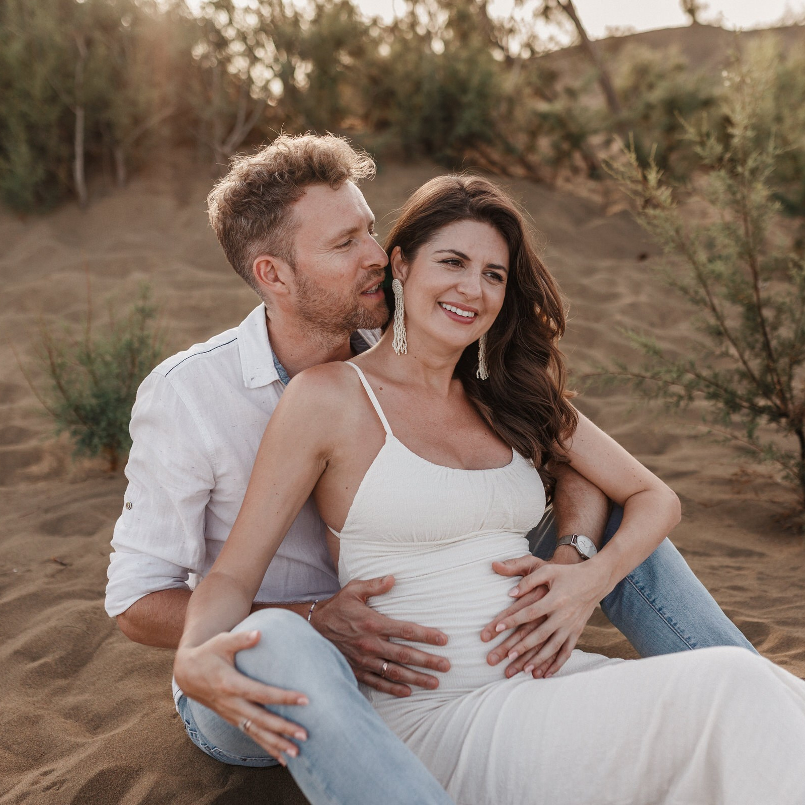 Фотосессия беременныхв пустыне и на Meloneras Гран-Канария