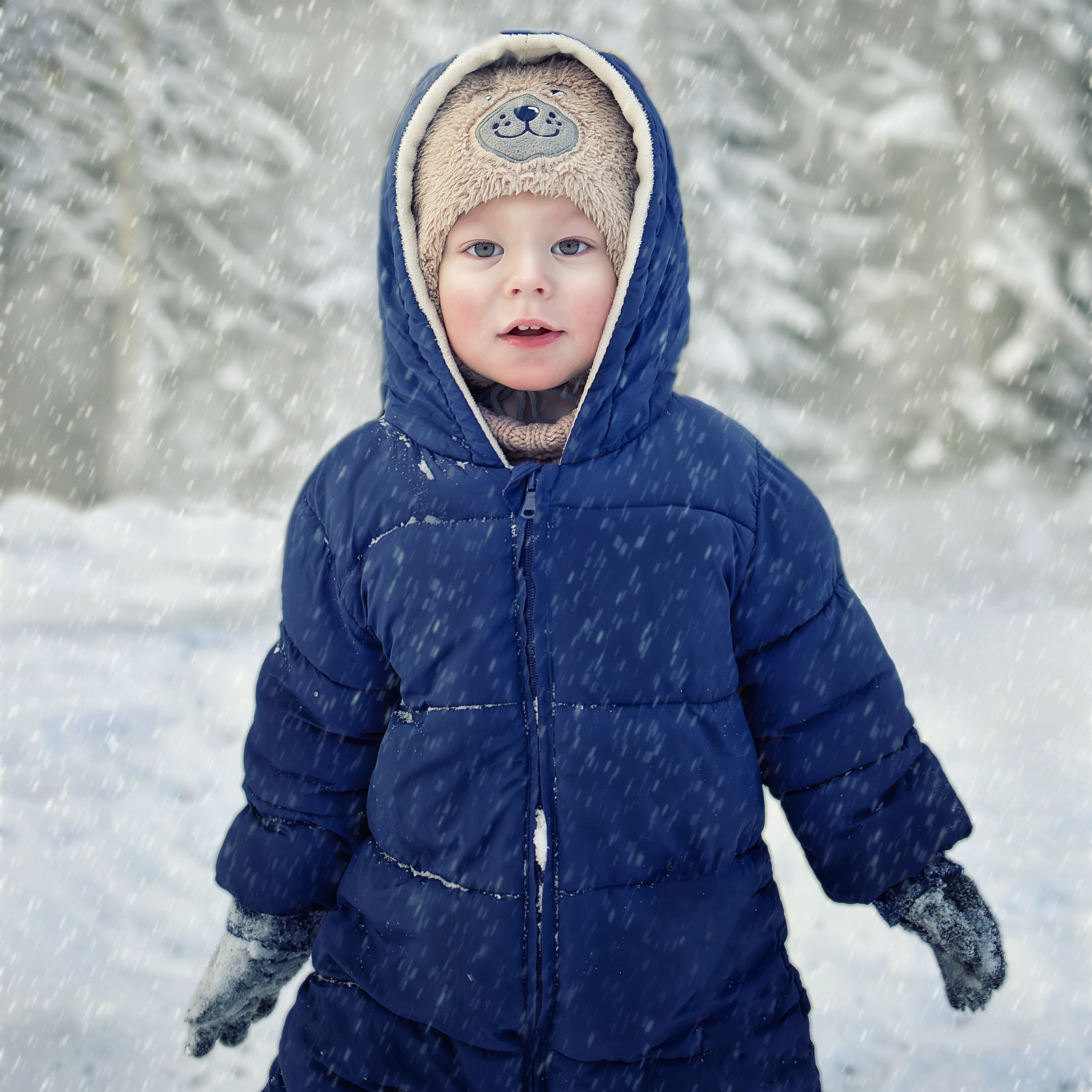 Wintershooting, authentische Kinderfotografie