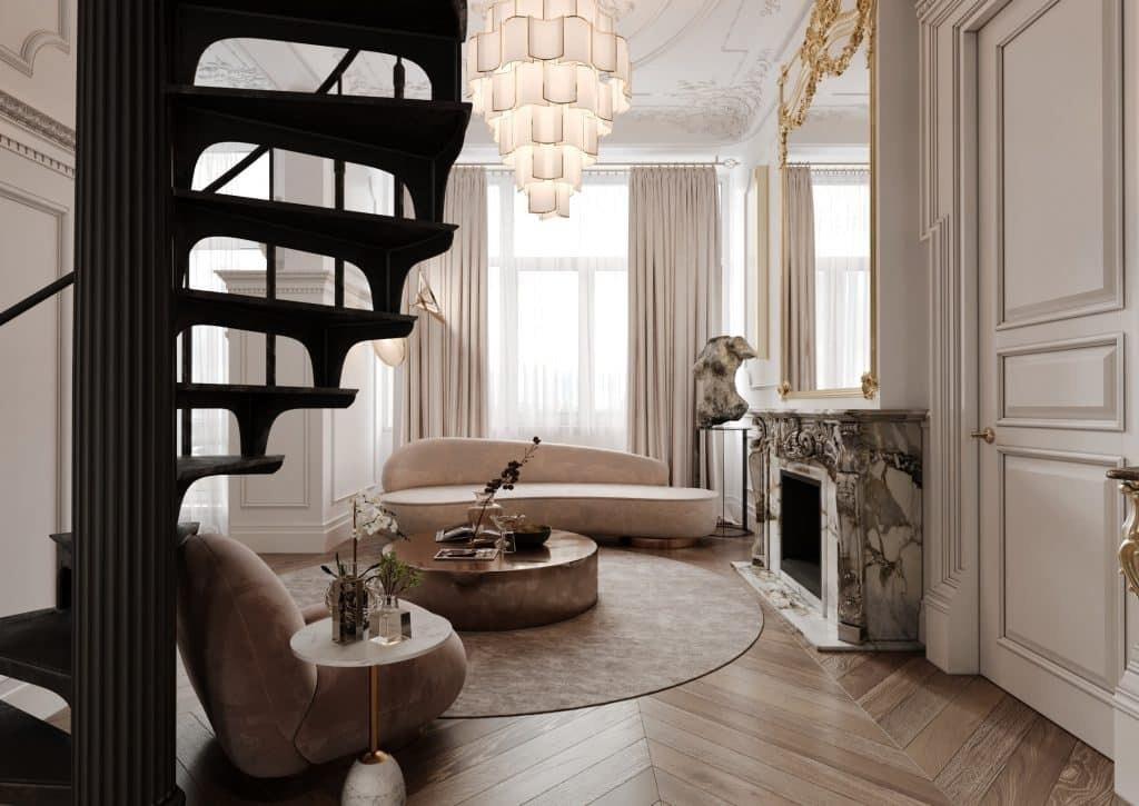 PENTHOUSE IN CLASSIC STYLE. Interior Design & 3D Rendering | Alena Bulataya Design Buro