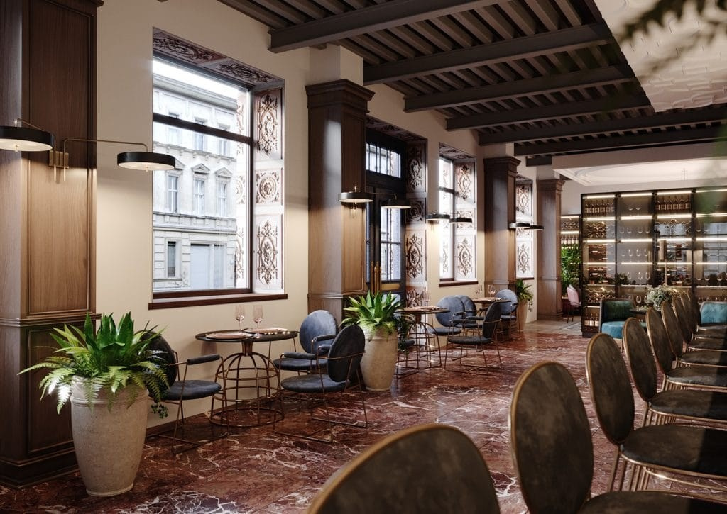 ITALIAN RESTAURANT. Interior Design & 3D Rendering | Alena Bulataya Design Buro