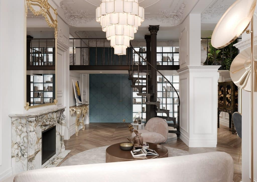 PENTHOUSE IN CLASSIC STYLE. Interior Design & 3D Rendering | Alena Bulataya Design Buro