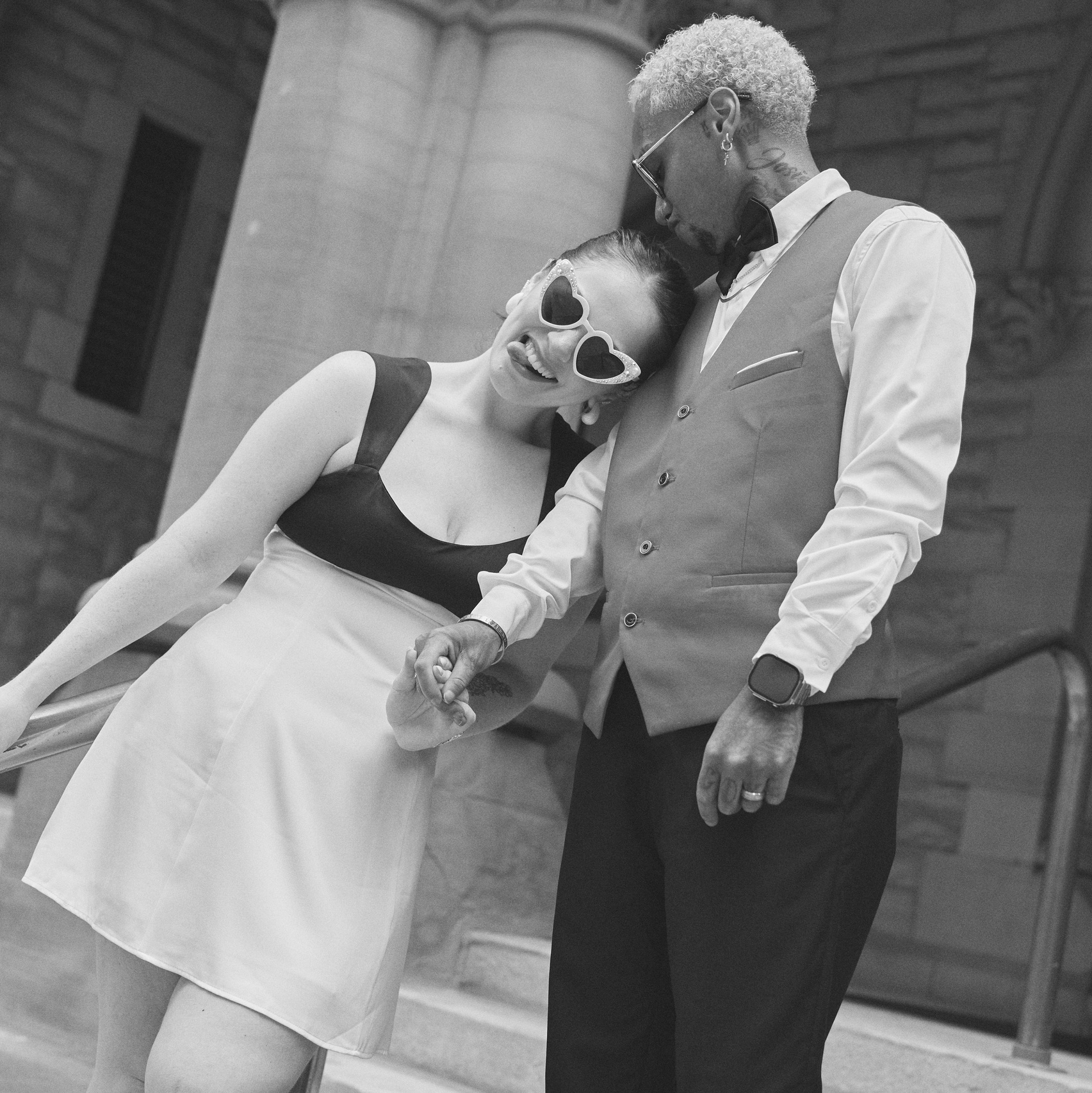 Intimate wedding couple portraits in Central Ohio