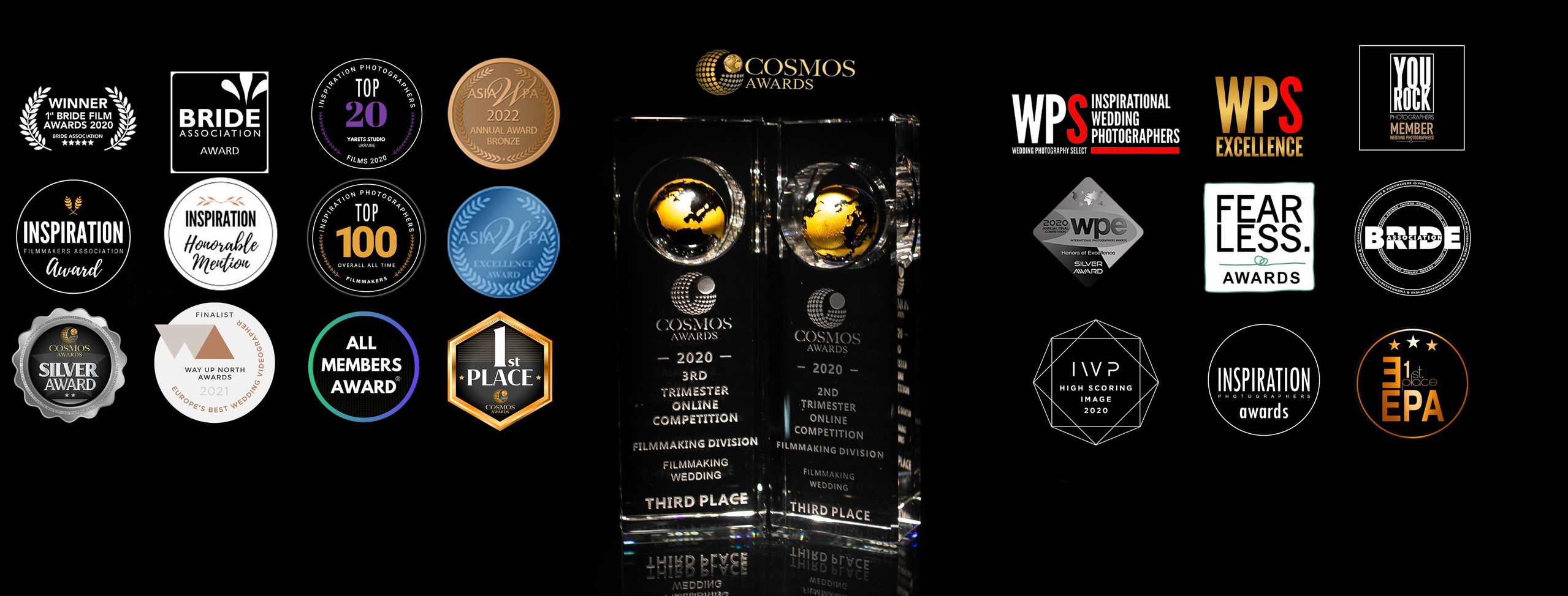 Awards and recognitions of Yarets Studio for wedding photography and videography