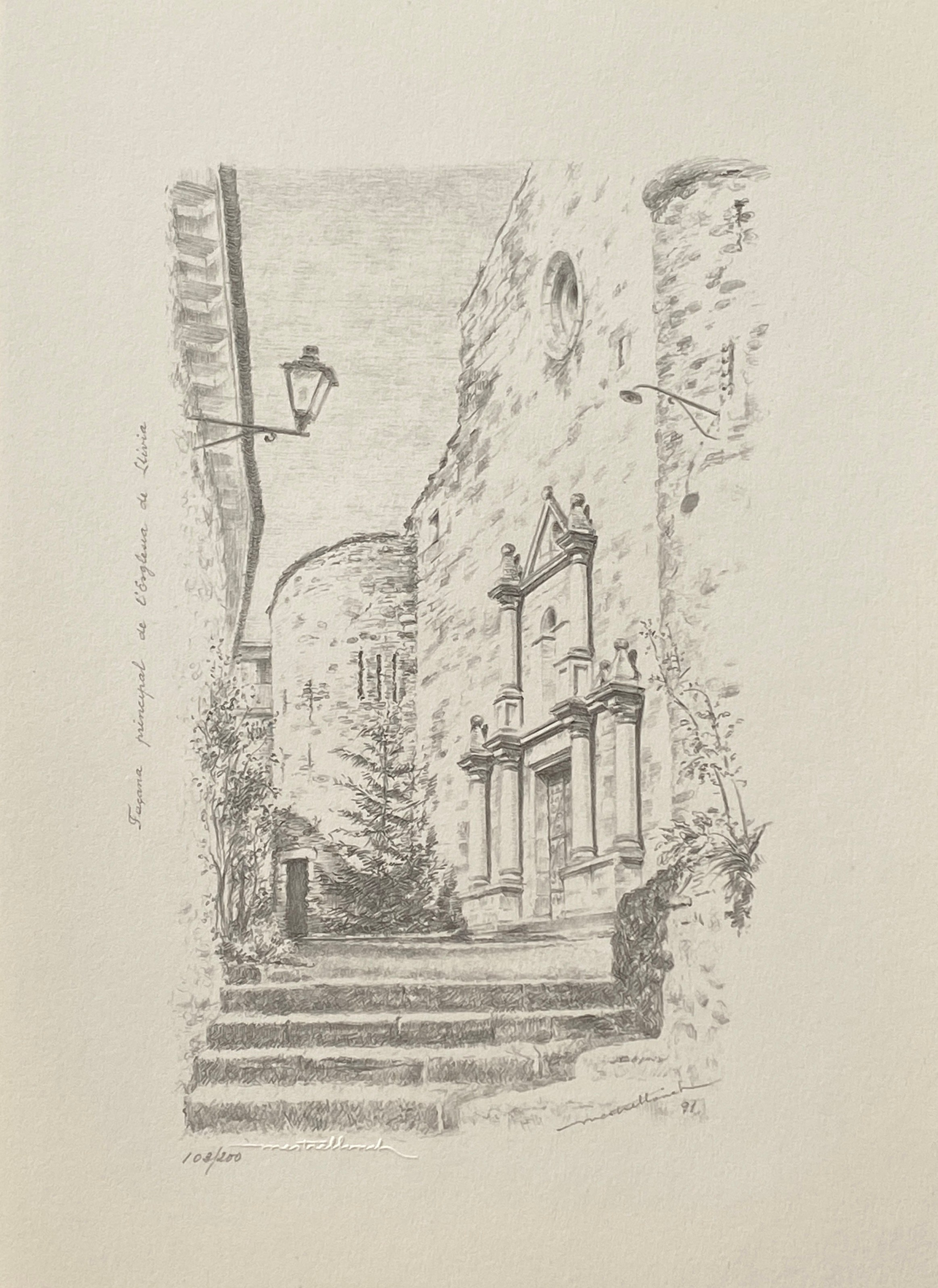 Facade of the church in Llivia