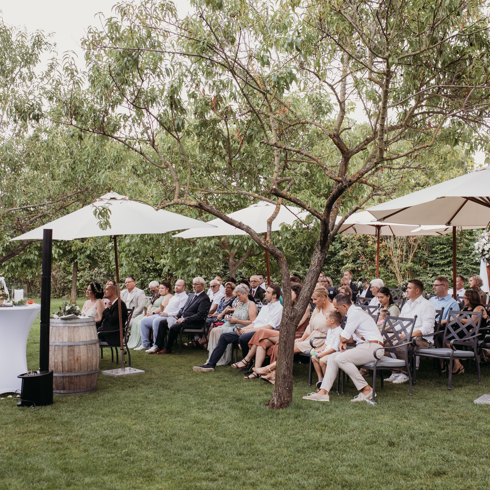 Emotionale Momente während der Trauung im Weingut Mussler – Hochzeitsfotografin für freie Trauung bei Frankfurt am Main