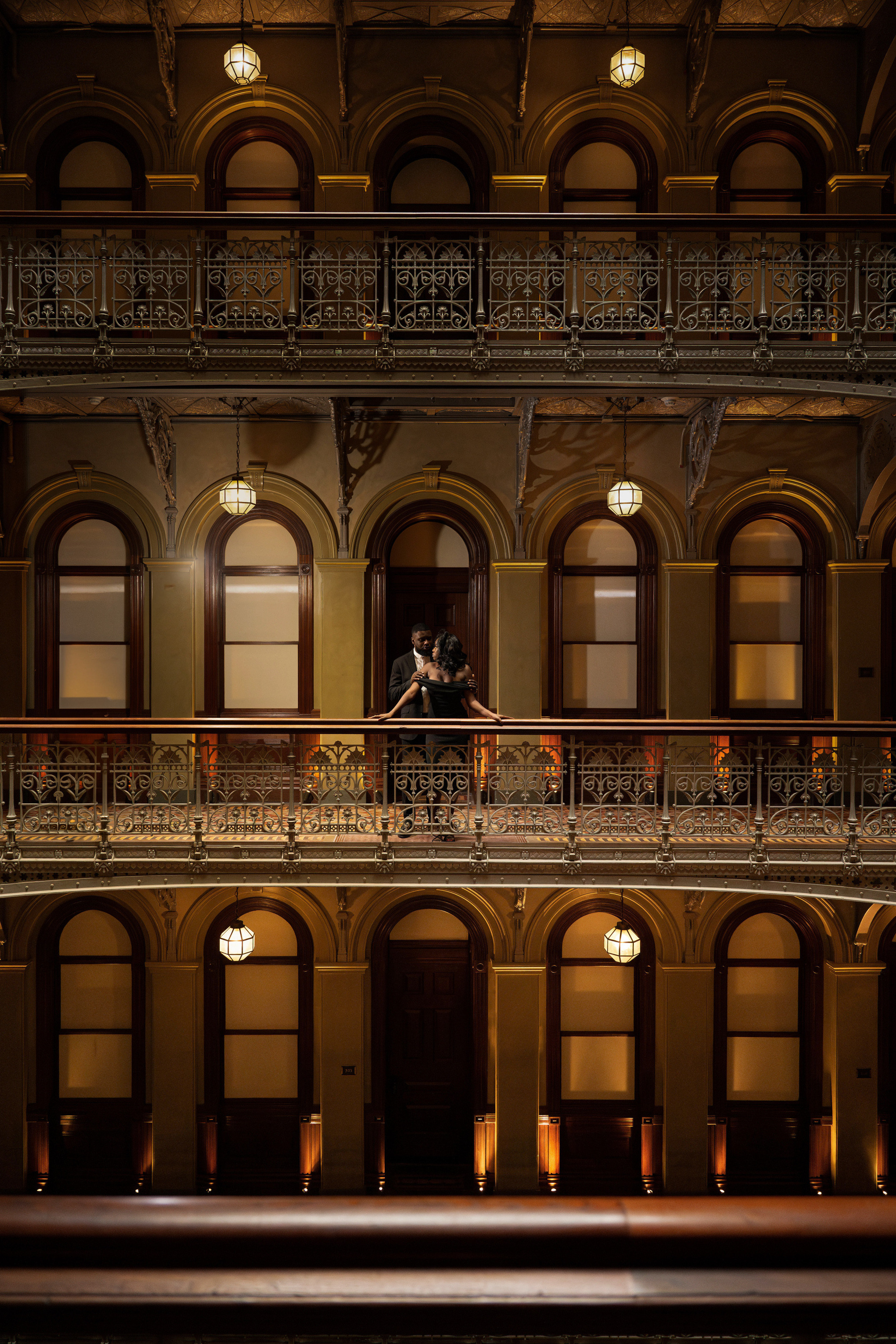 a man riding a bike in a building
