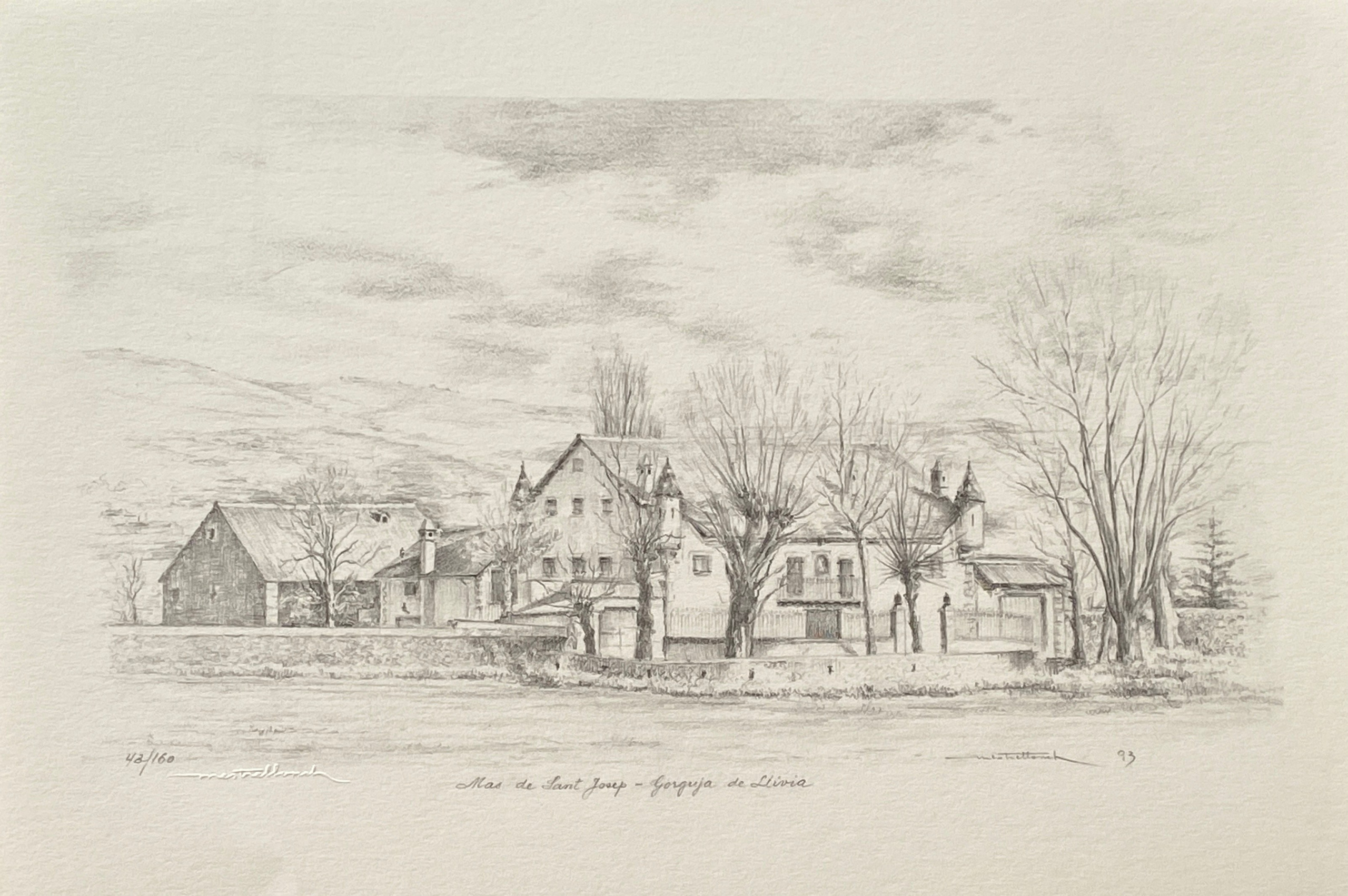 A street in Llivia Signature of the author Facsimile impression