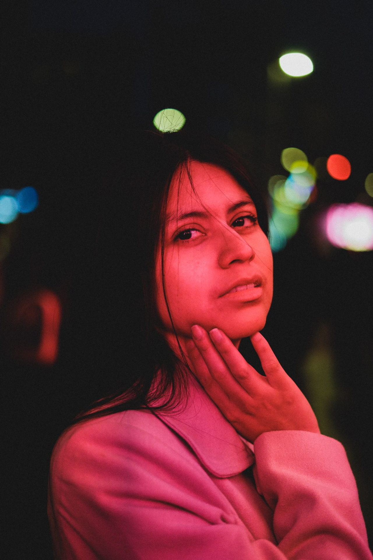 Retratos en primavera en Gran Vía en Madrid. Carlos Medina Fotógrafo de retratos ubicado en Madrid, España