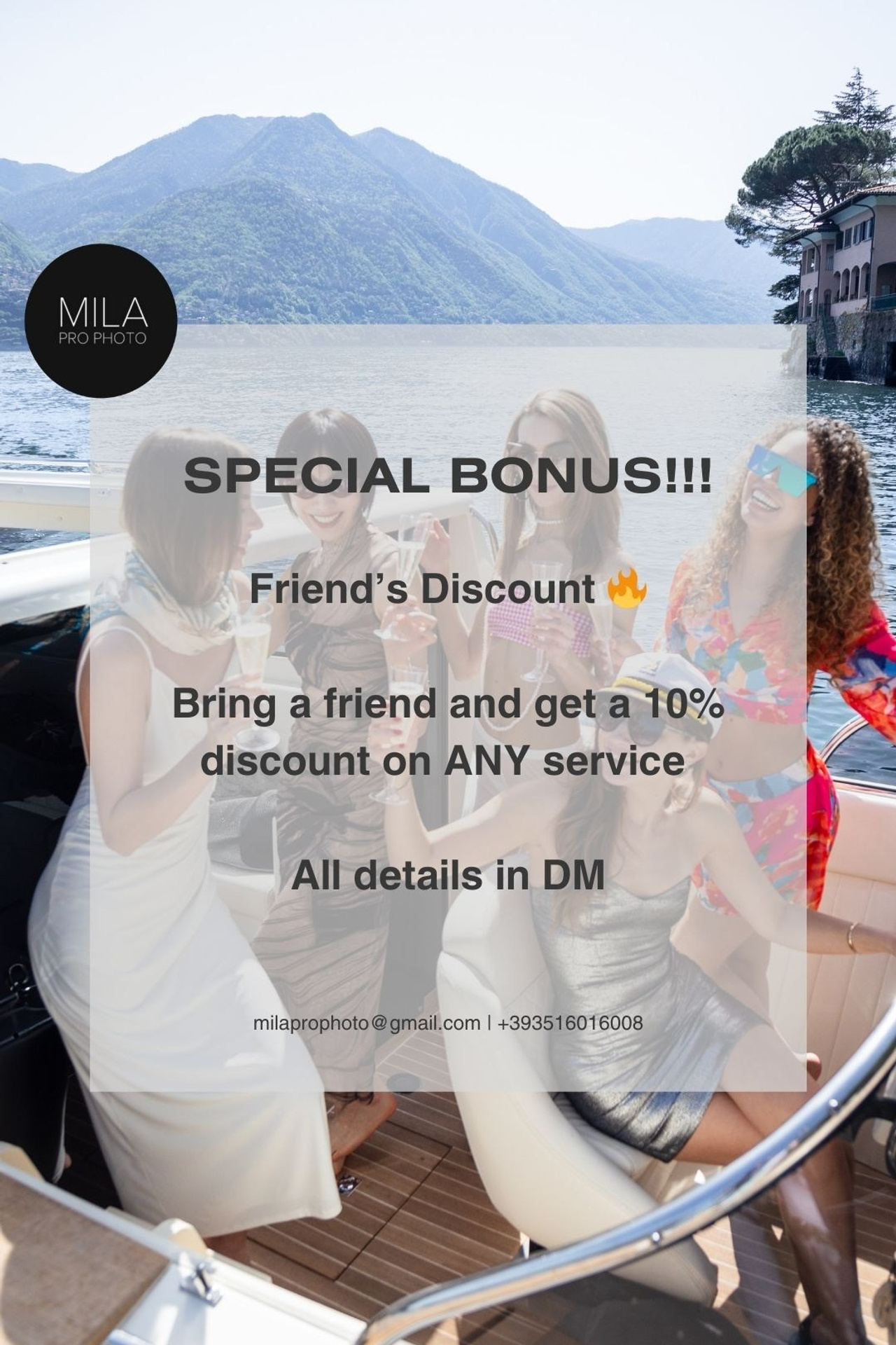 Price List. Photographer in Milan |Mila Pro Photo