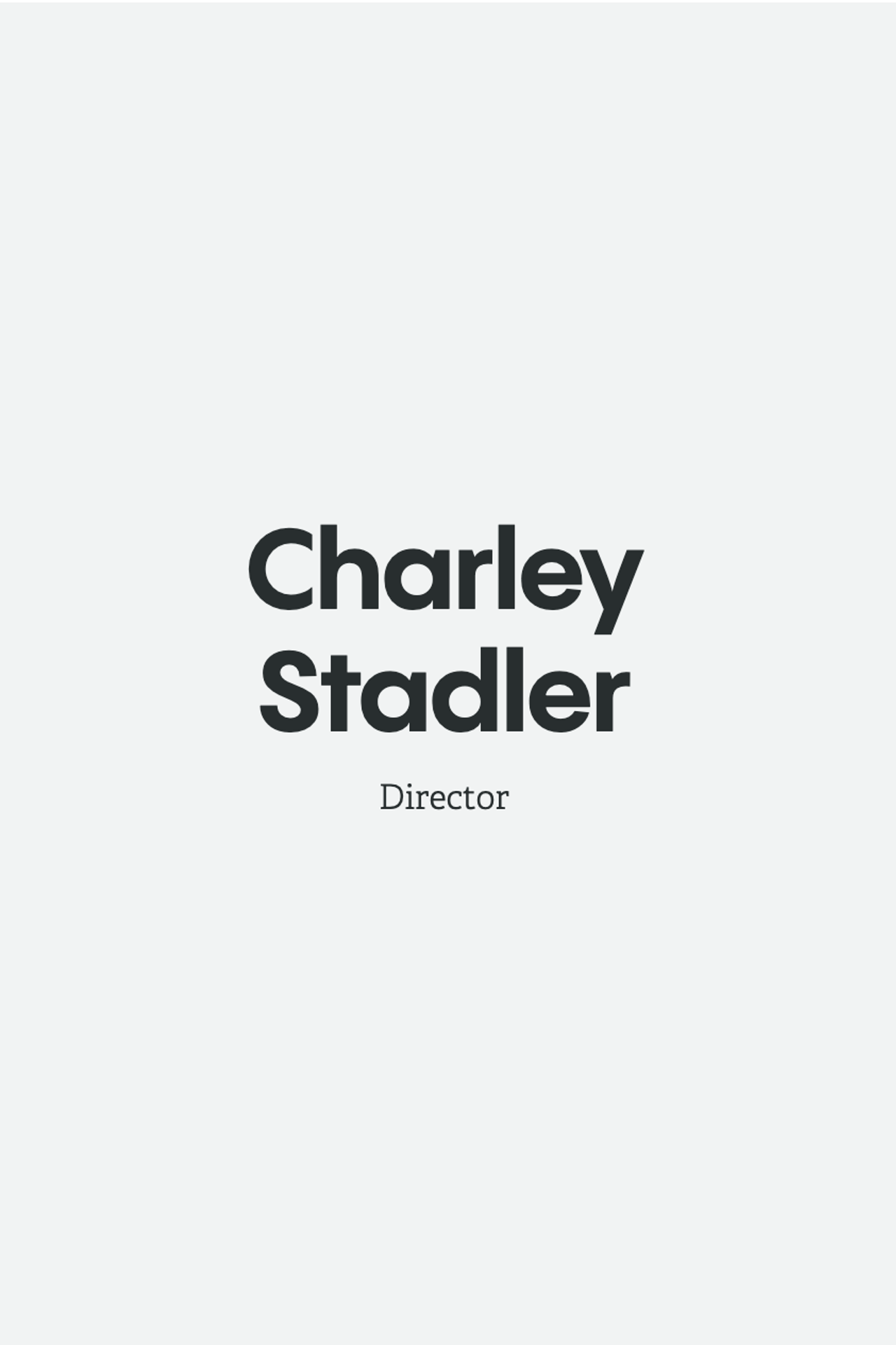Stories. Charley Stadler